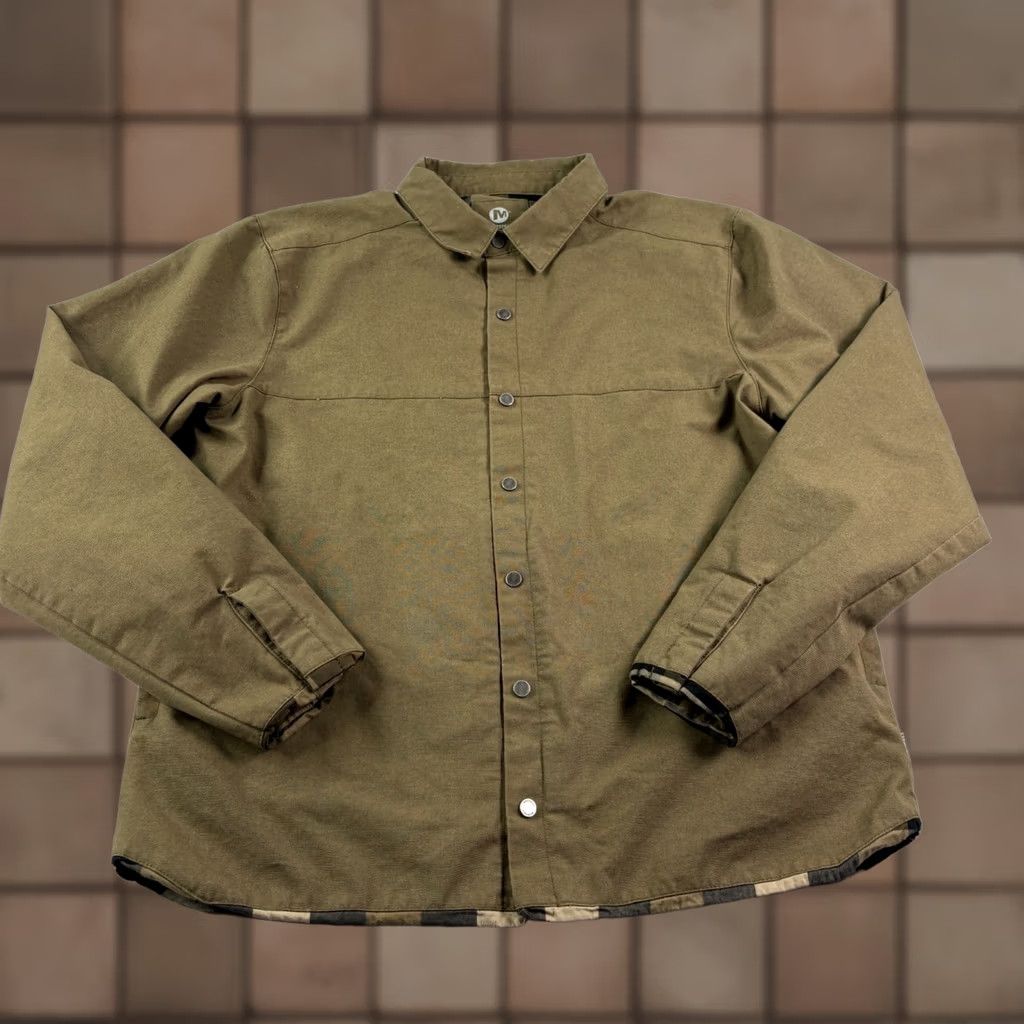 Merrell Merrell Jacket Mens Medium Brown Snap Up Overshirt Collared Plaid Lined Coat Size US M / EU 48-50 / 2 - 1 Thumbnail