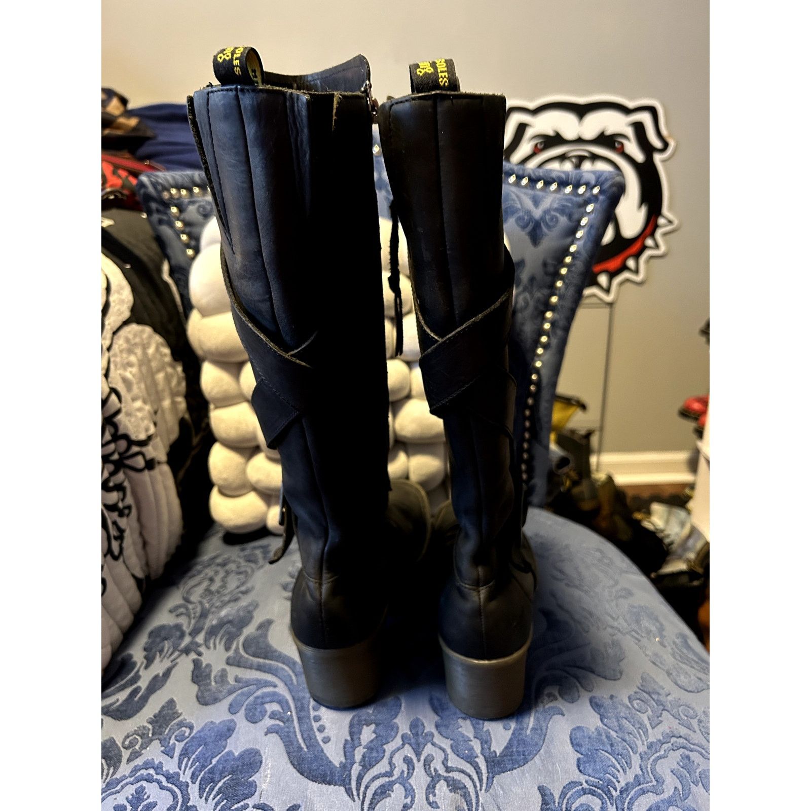Dr. Martens Dr Martens 11448 Black Block Heel Riding Boot Size 8/EU 39 Size US 8 / IT 38 - 5 Thumbnail