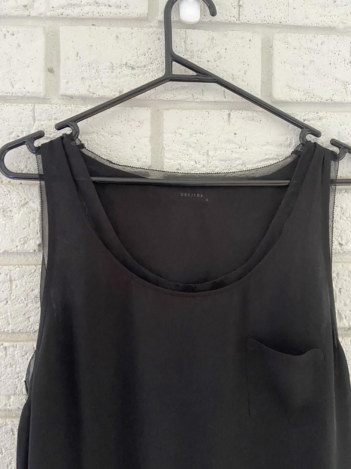 Other Decjuba Black Sheer Sleeveless Midi Dress - Sz AU/UK 12 US 8 Size M / US 6-8 / IT 42-44 - 1 Thumbnail