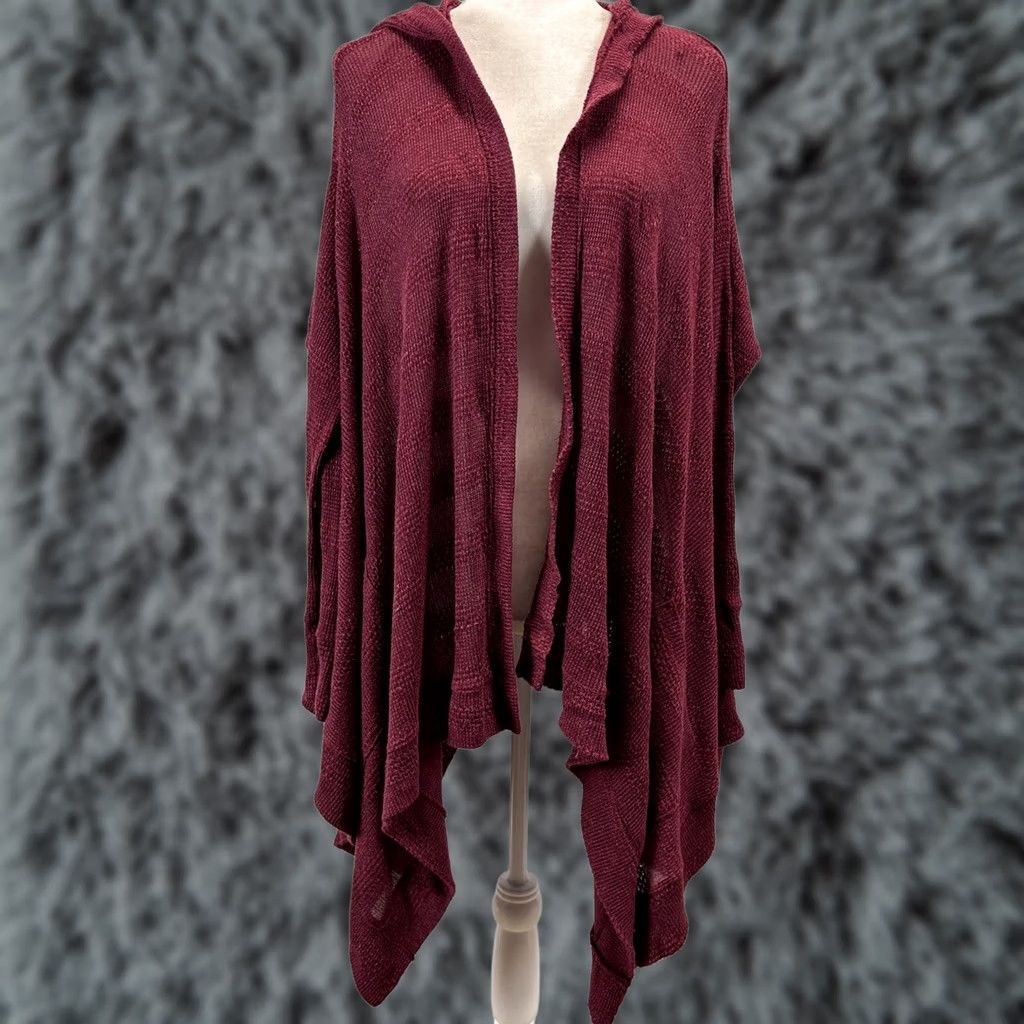 American Eagle Outfitters American Eagle Hooded Cardigan Sweater Medium Asymmetric Oversized Women’s Size M / US 6-8 / IT 42-44 - 1 Thumbnail