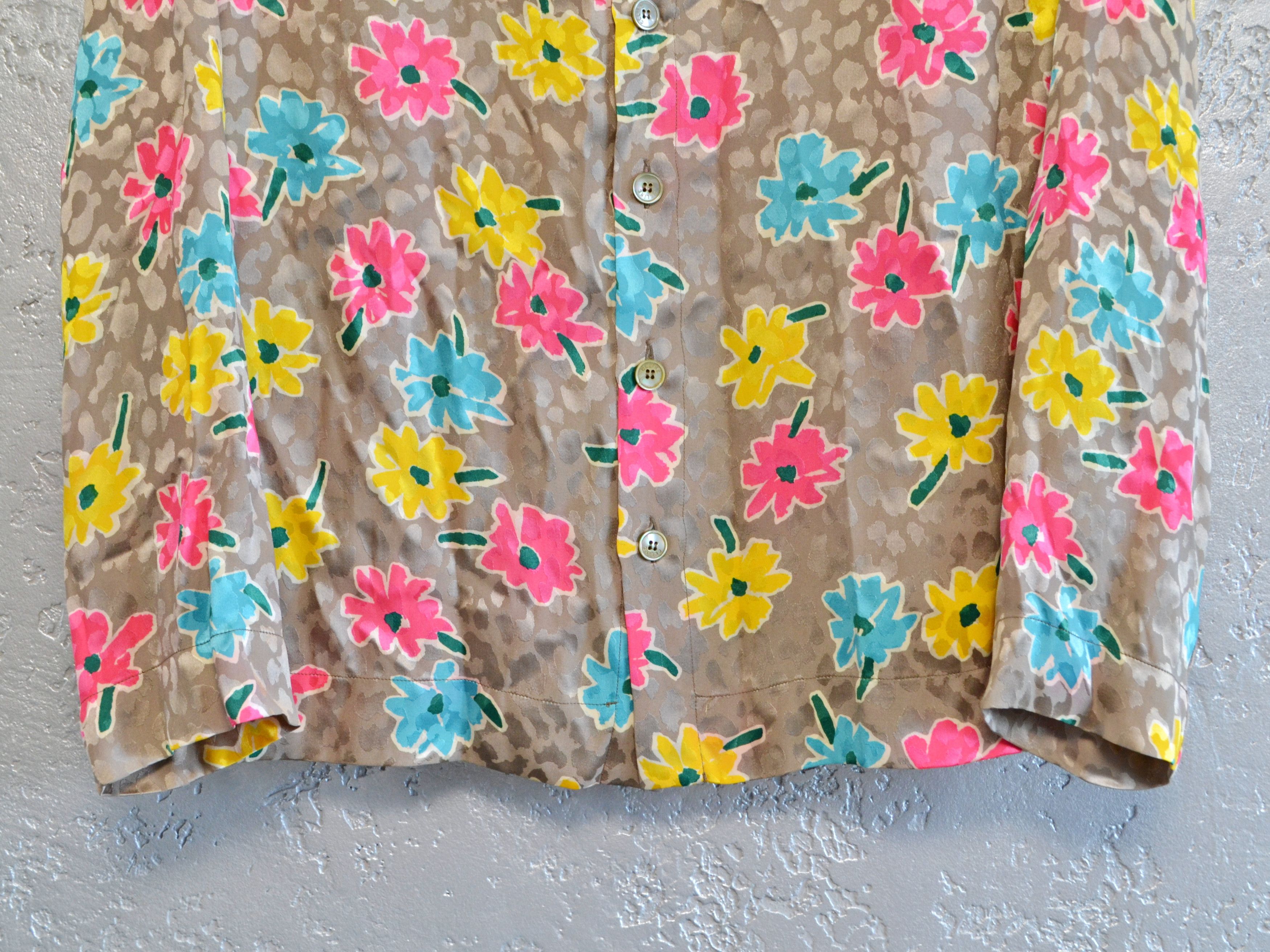Celine CELINE Floral Print Silk Shirt Multicolor Womens Size M / US 6-8 / IT 42-44 - 5 Thumbnail