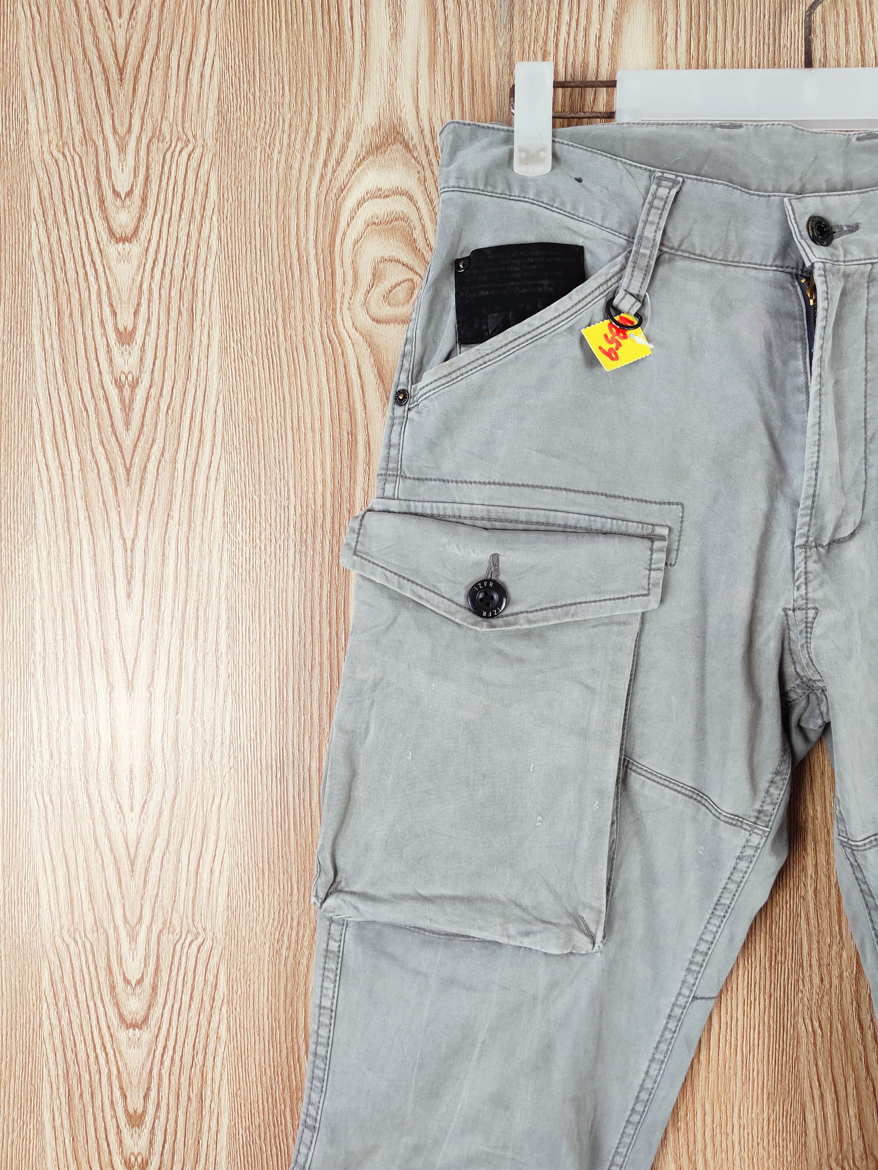 Japanese Brand I'z Frontier Gray Multipocket Tactical Cargo Pants #W859 Size US 30 / EU 46 - 4 Thumbnail
