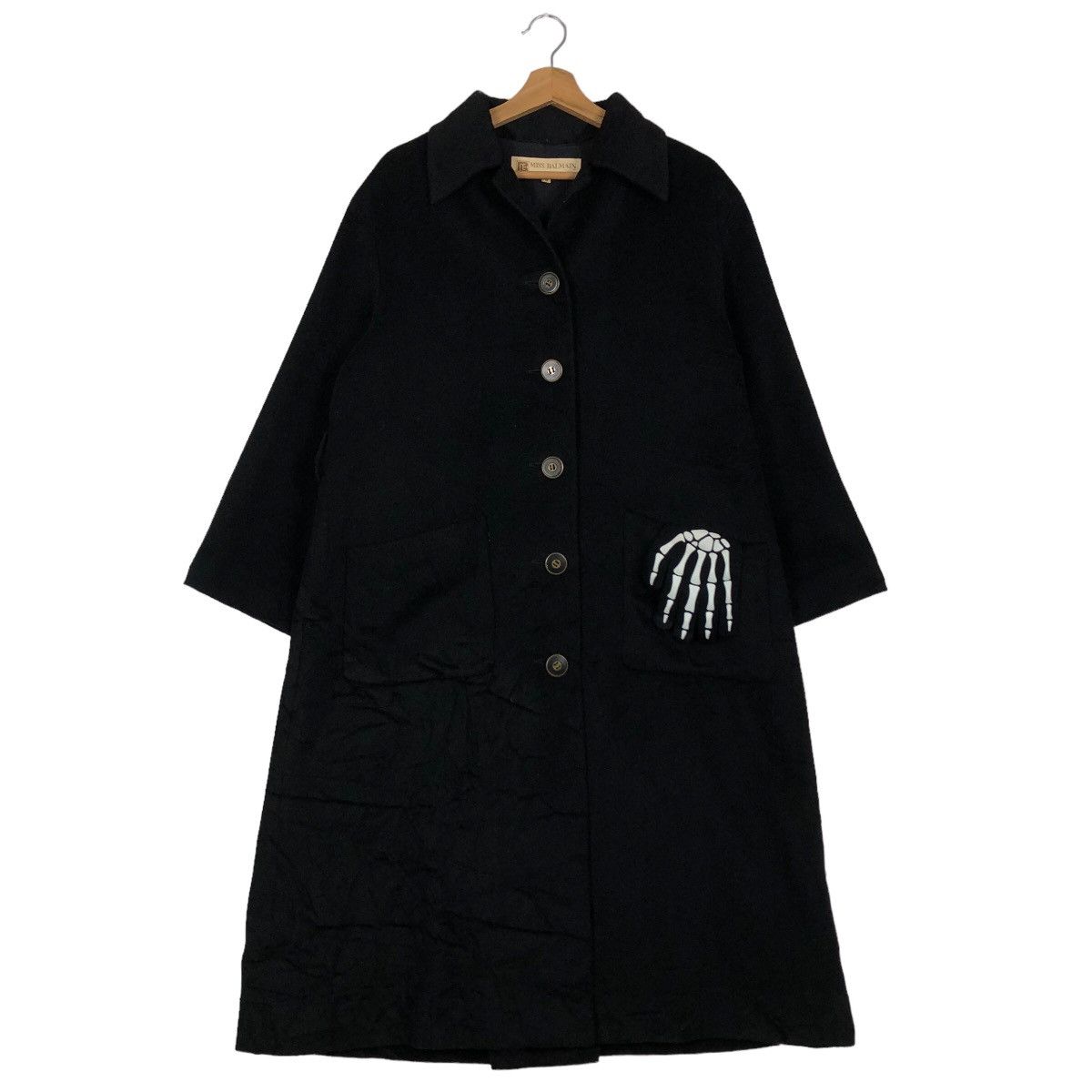 Balmain 🔥Rich Black - Fly Coats Wool Herringbone Miss Balmain Paris Size M / US 6-8 / IT 42-44 - 2 Thumbnail