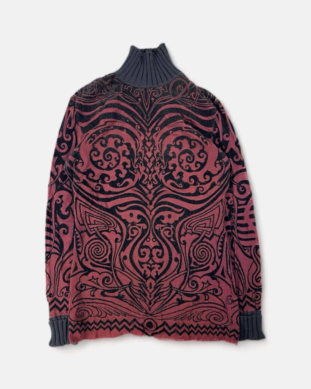 image of Jean Paul Gaultier - Ss96 Tribal Meshtop in Red, Women's (Size Medium)