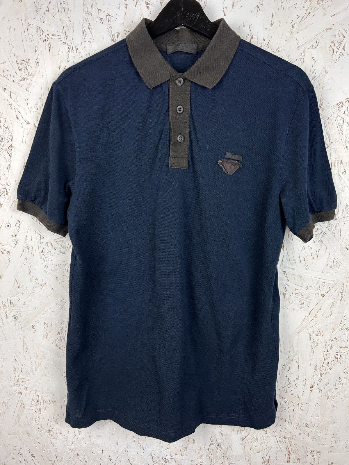 Prada Prada Contrast-Trimmed Cotton Pique Polo Shirt Size US XL / EU 56 / 4 - 1 Thumbnail