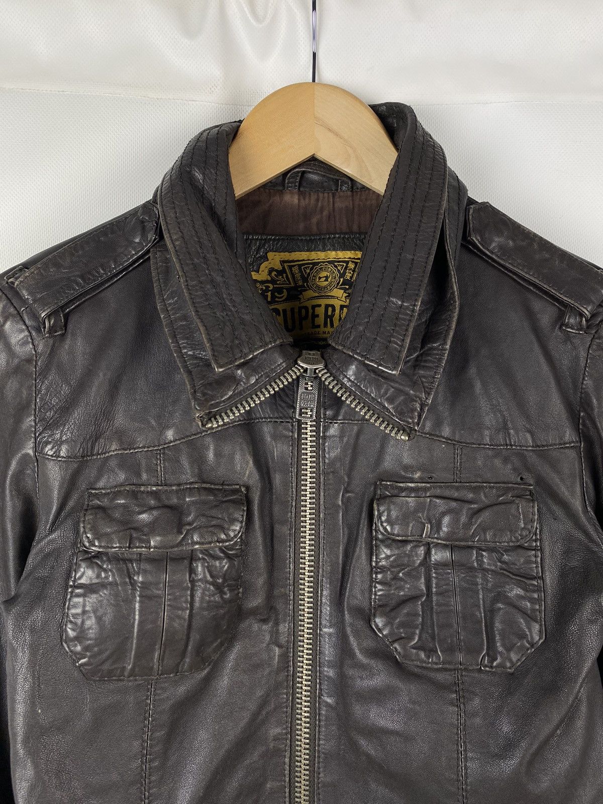Superdry Superdry Japan men’s leather multipocket Jacket Size US M / EU 48-50 / 2 - 8 Thumbnail