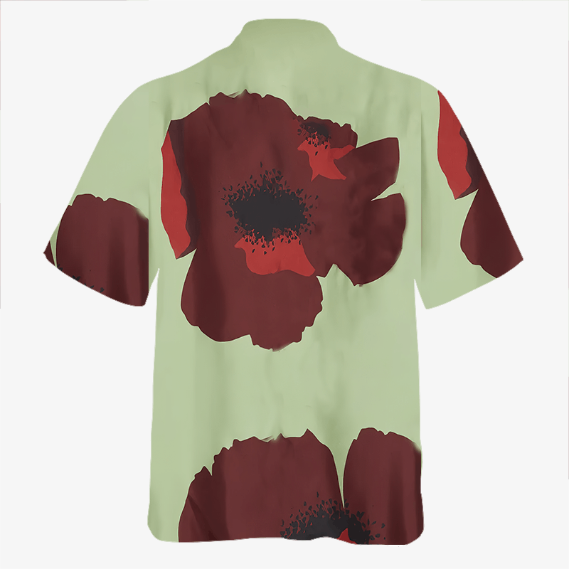 The Unbranded Brand × Vintage Flower Portrait-Print Bowling Shirt – Camp Collar Statement Size US M / EU 48-50 / 2 - 3 Thumbnail