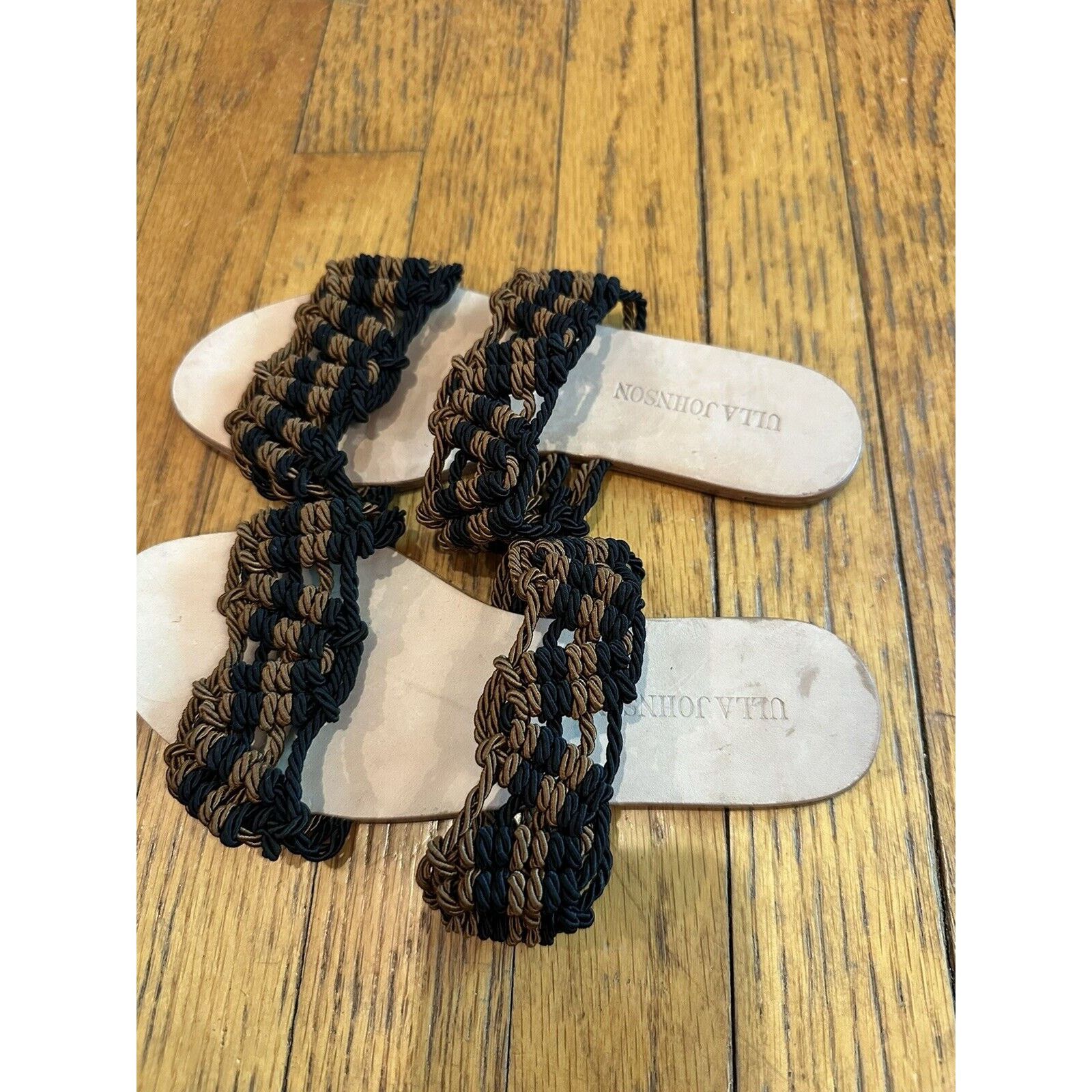 Ulla Johnson Ulla Johnson Cosa Flat Woven Slide Sandal Noir Size 6 EUC Size US 6 / IT 36 - 4 Thumbnail