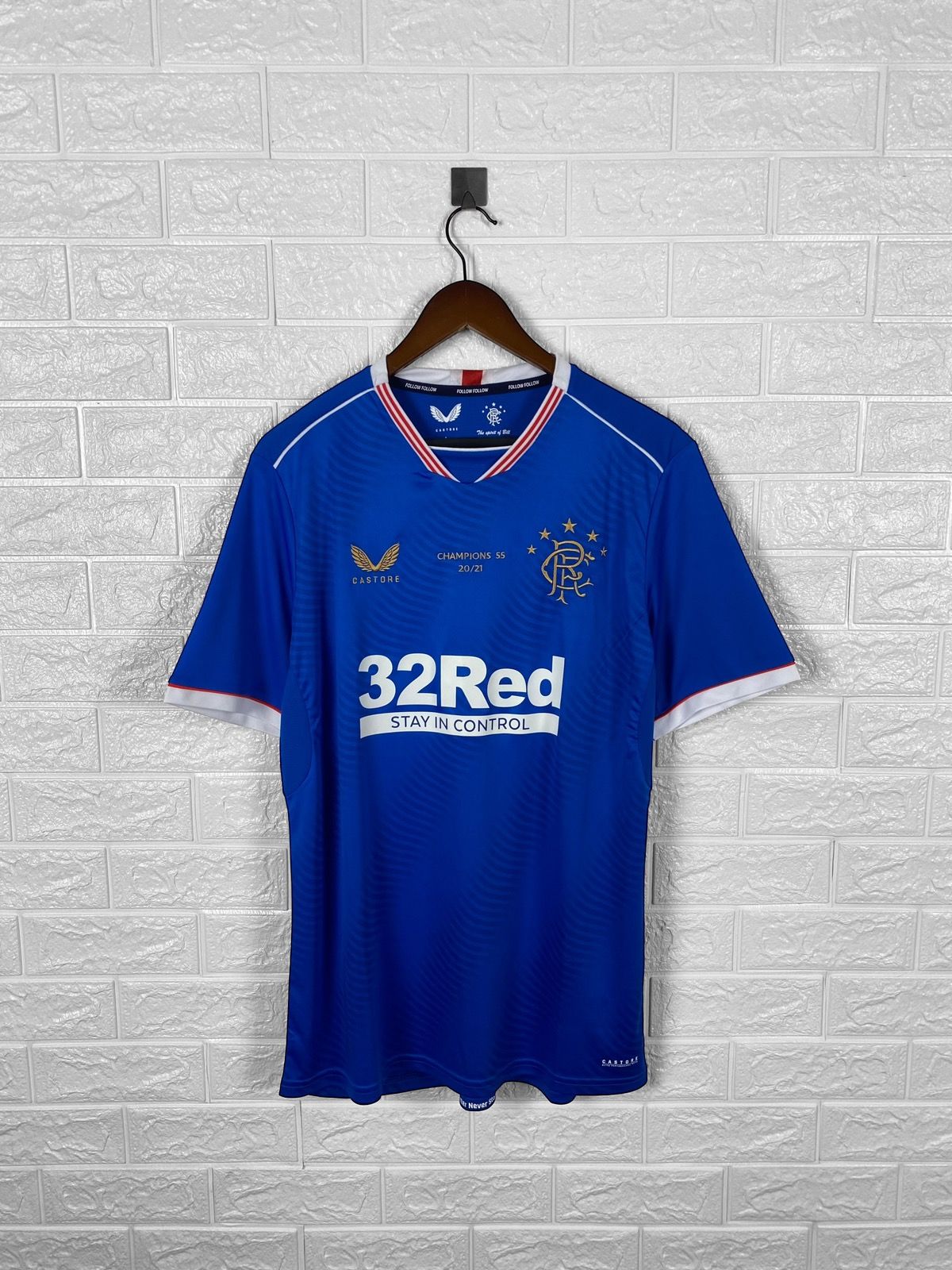 Pre-owned Jersey X Soccer Jersey Glasgow Rangers ” Champions 55” 2020 2021 Soccer Jersey In Blue