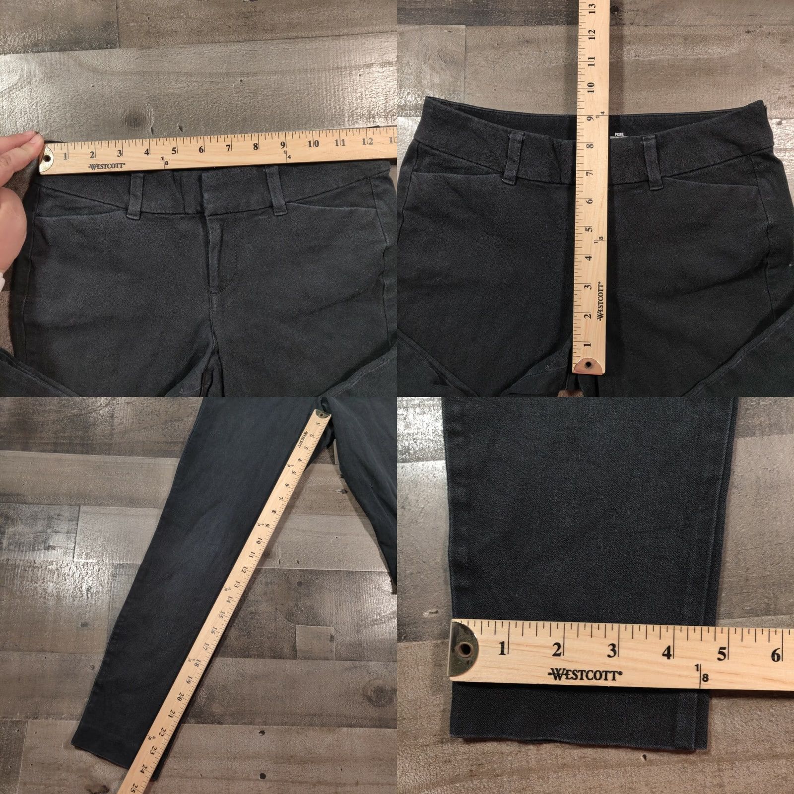 Old Navy Old Navy Pants Womens 0 Black Pixie Crop Skinny Low Rise Flat Front Zip Closure Size 25" / US 0 / IT 36 - 8 Thumbnail