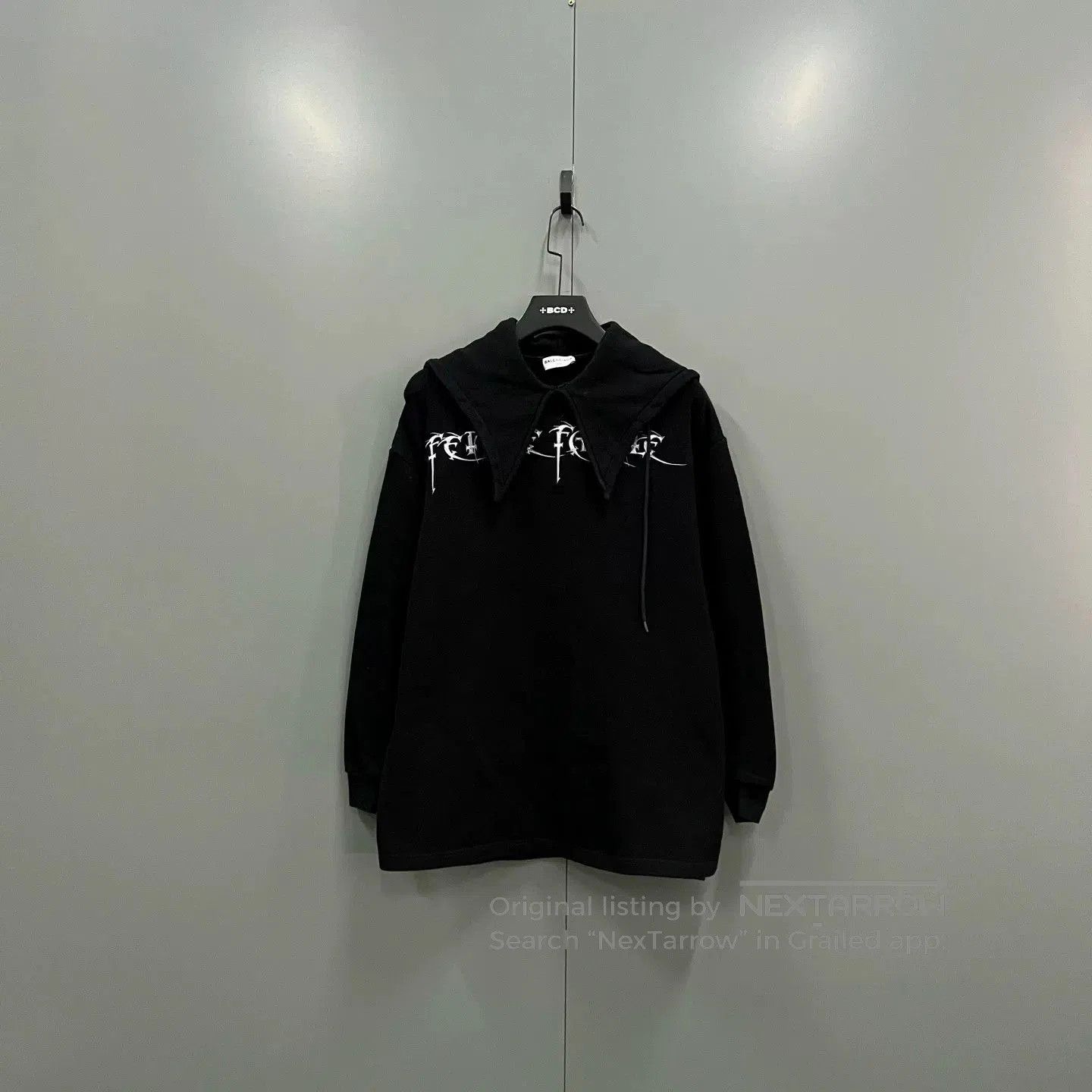 Balenciaga balenciaga black embroidered hoodie size xs. Size US XS / EU 42 / 0 - 1 Thumbnail