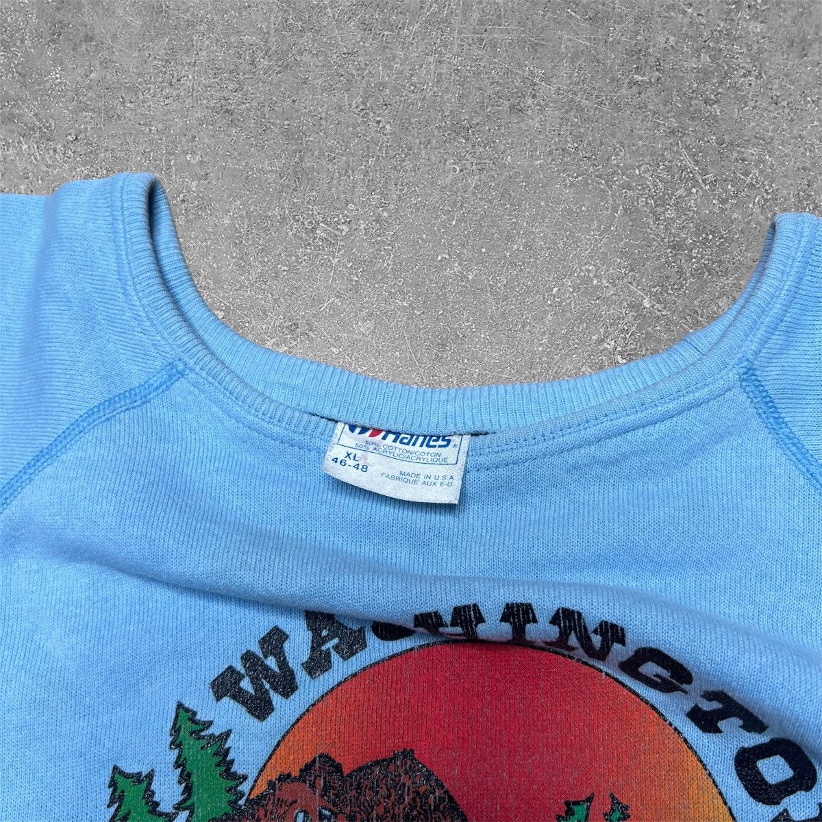 Vintage American Vintage 80s Washington State Bear Funny Sweatshirt Size XL / US 12-14 / IT 48-50 - 5 Thumbnail