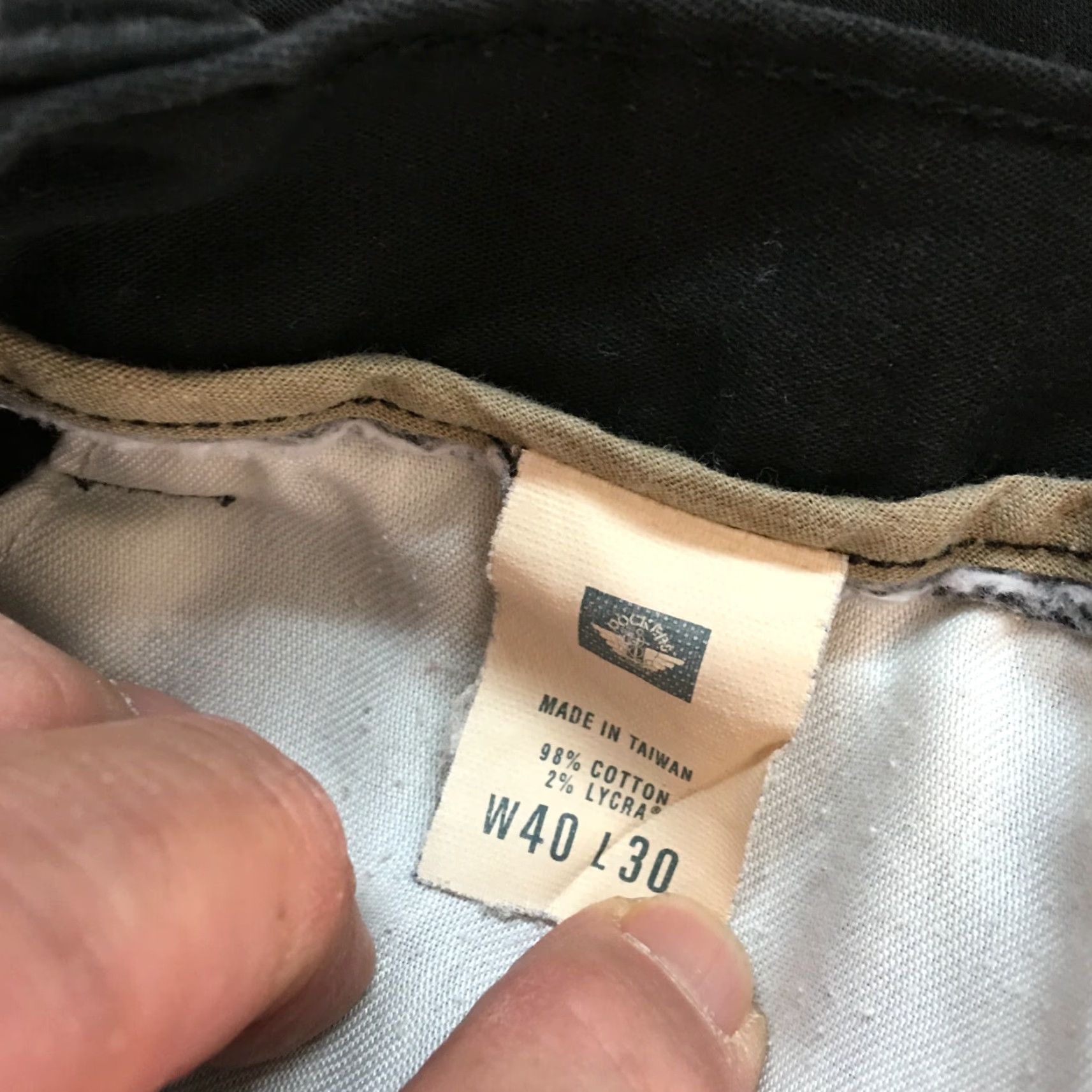 Dockers Dockers Mens Khakis Pants Flat Front Straight Black W40XL30 38 Inch Inseam Regular Rise High Casual Pants Mens Regular Khaki Black 90s? Size US 38 / EU 54 - 6 Thumbnail