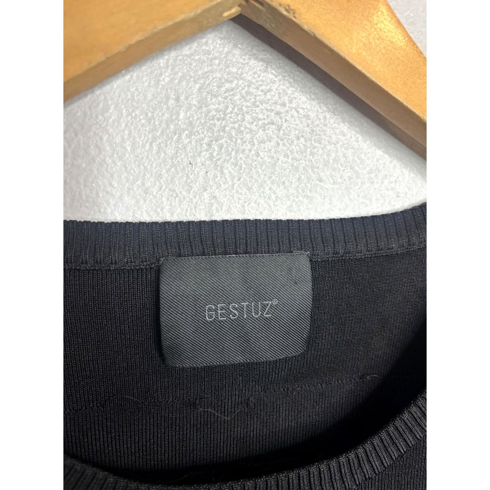 Gestuz Gestuz Sweater Dress Womens Small Black Eyelet Grommet Long Sleeve Bodycon Size S / US 4 / IT 40 - 3 Thumbnail
