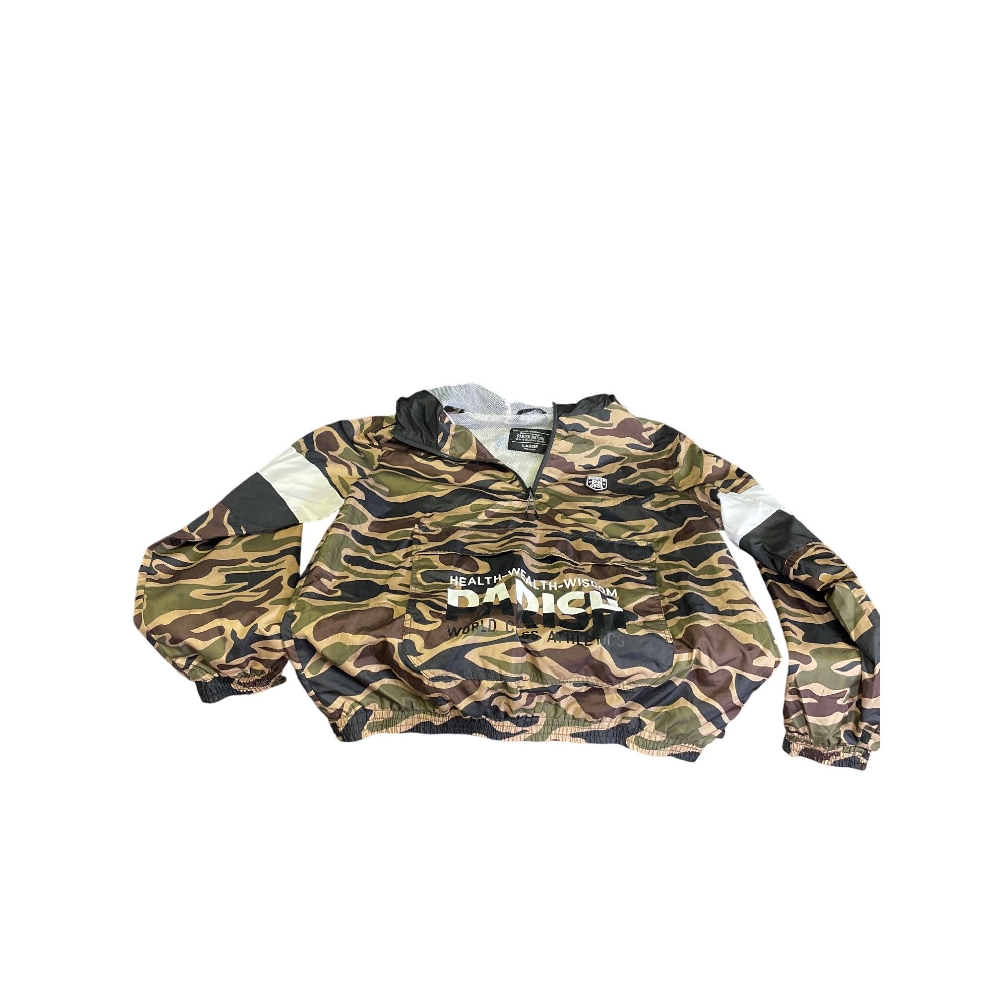 Parish Nation Parish Nation PN Mens Black & White Camo Windbreaker Hoodie Size US L / EU 52-54 / 3 - 15 Thumbnail