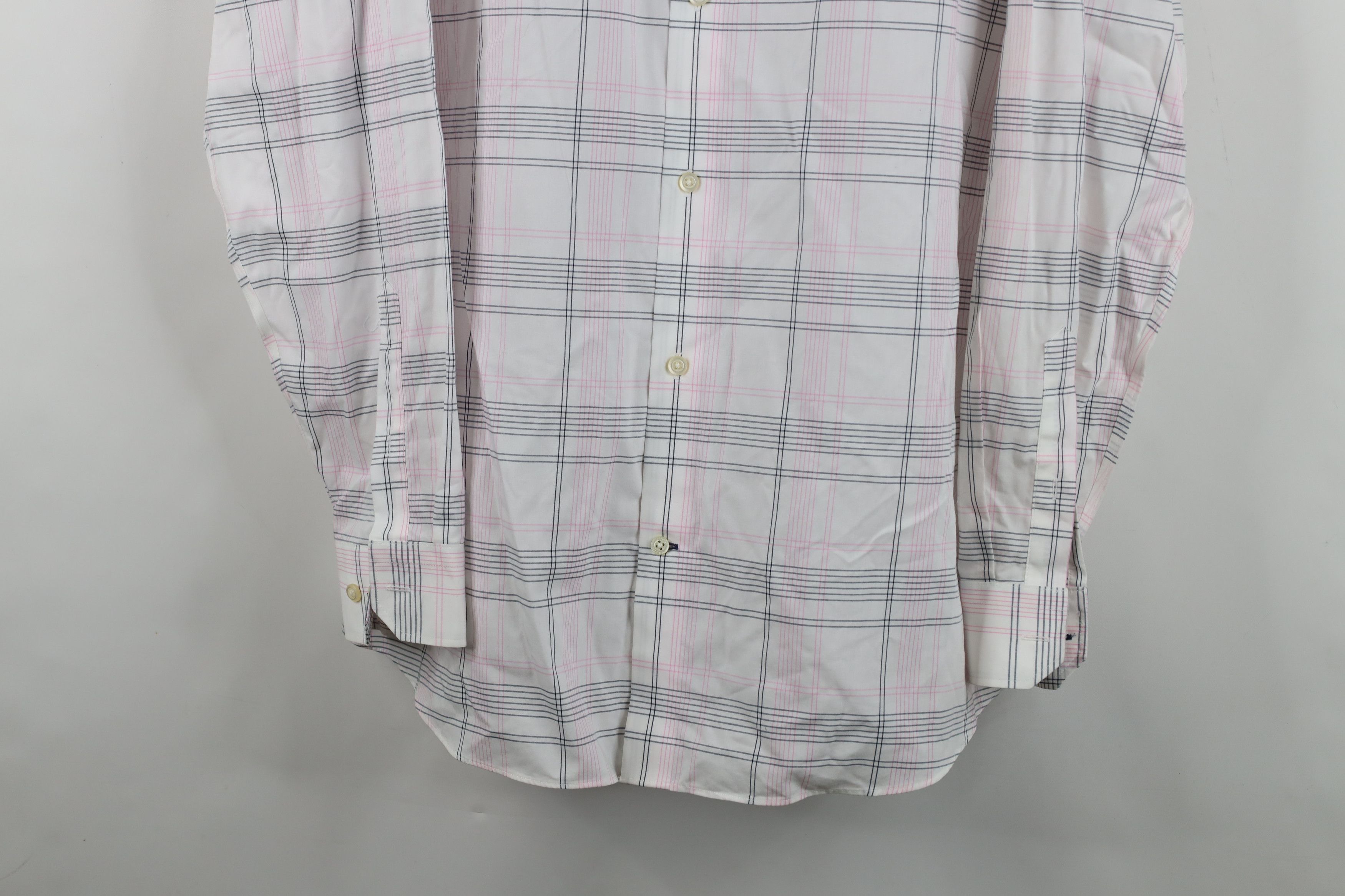 Banana Republic Banana Republic Camden Fit Collared Button Shirt White Plaid Size US XL / EU 56 / 4 - 3 Thumbnail