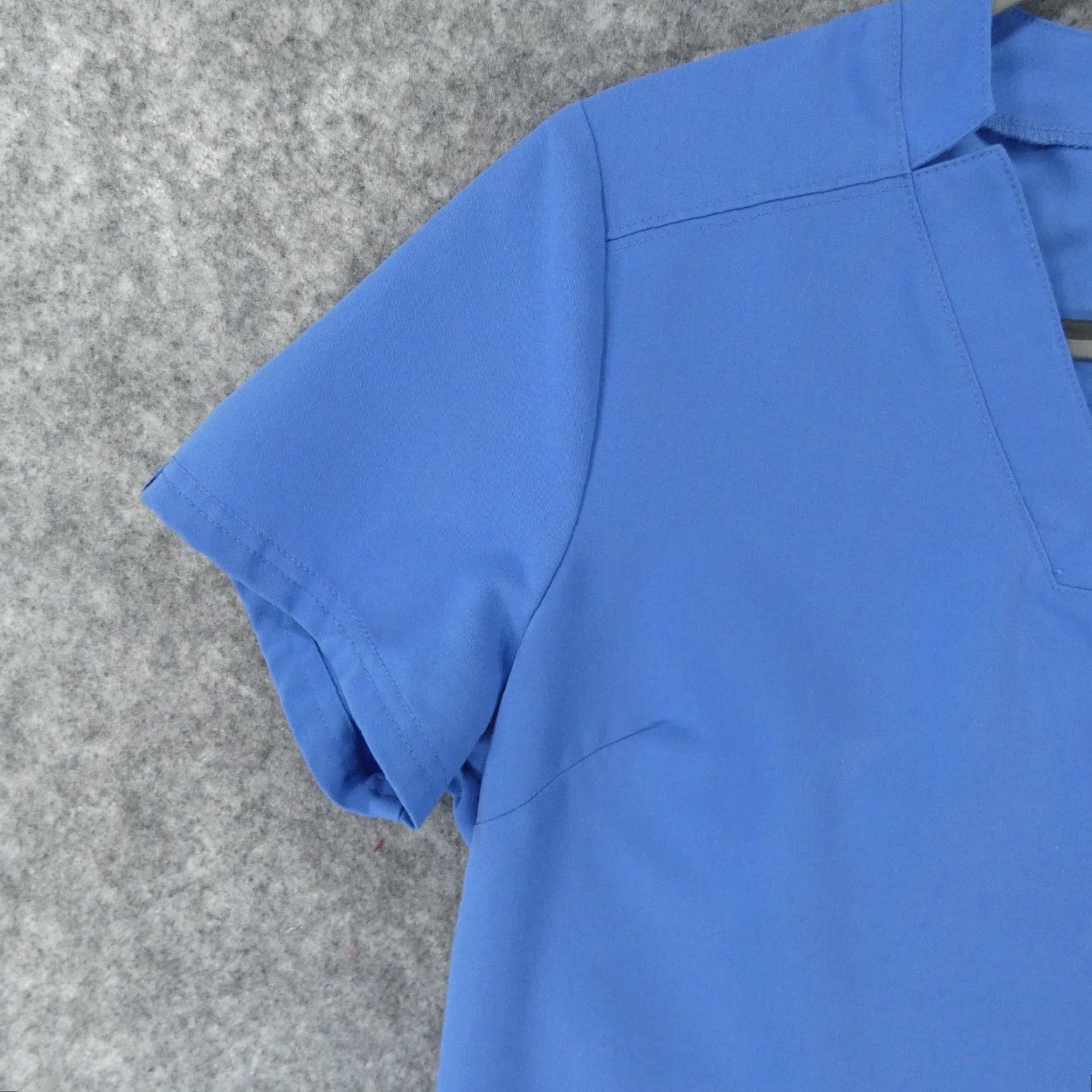 Vintage Jaanuu Scrub Top Womens Medium Blue Medical w Pockets Size M / US 6-8 / IT 42-44 - 3 Thumbnail