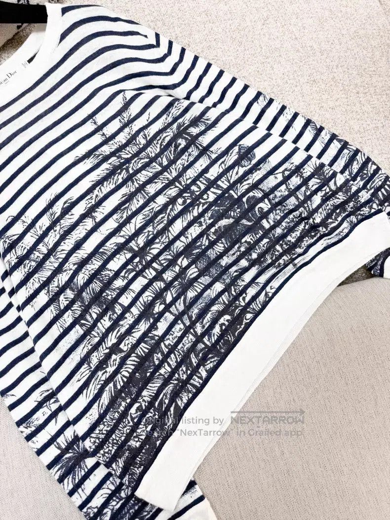Dior Dior Color-blocked striped linen tropical garden Ruyi prin Size XS / US 0-2 / IT 36-38 - 5 Thumbnail