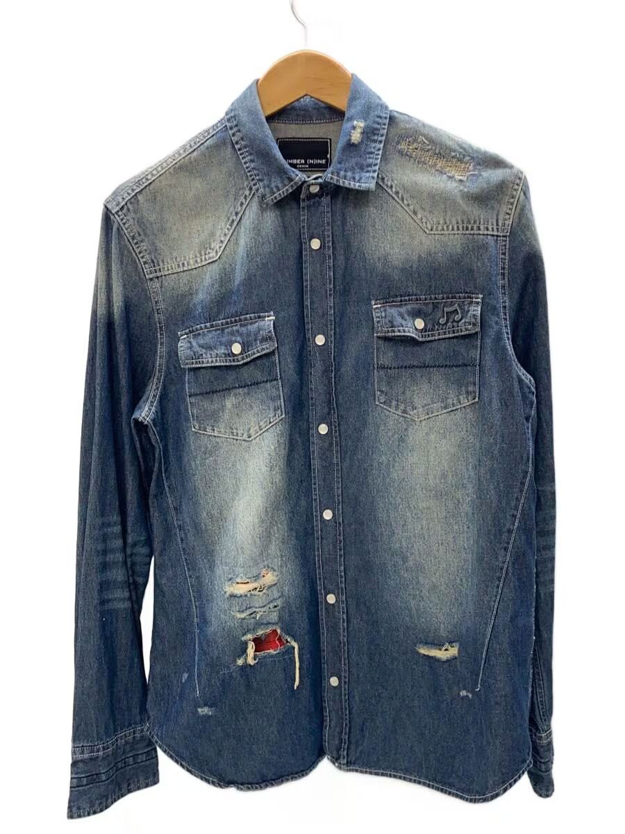 Number (N)ine Distressed Western Denim Button Shirt Size US M / EU 48-50 / 2 - 1 Thumbnail
