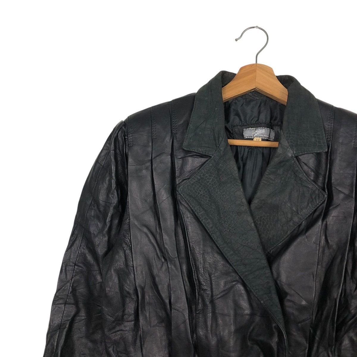 Vera Pelle 🔥VINTAGE CROPPED BIKER LEATHER JACKET AMICA VERA PELLE Size US M / EU 48-50 / 2 - 9 Thumbnail