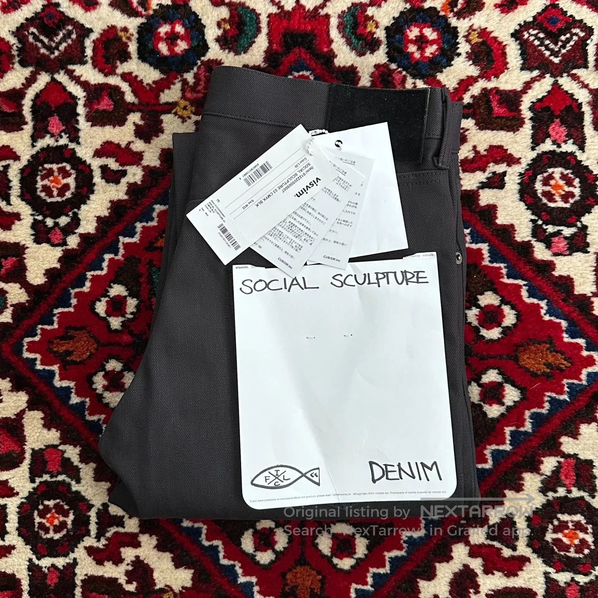 Visvim Visvim Black Denim Pants W32L30. Size US 32 / EU 48 - 1 Thumbnail