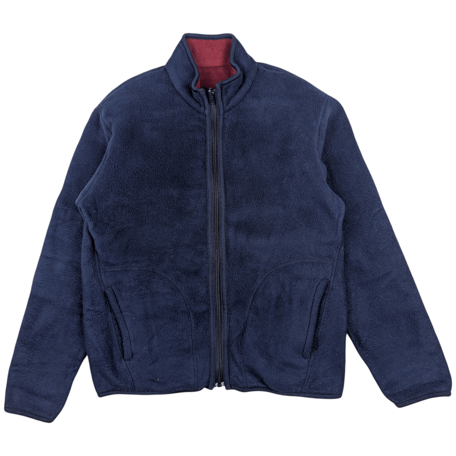 Uniqlo Vintage 90's UNIQLO Reversible Blue Navy Red Fleece Jacket Size US S / EU 44-46 / 1 - 3 Thumbnail
