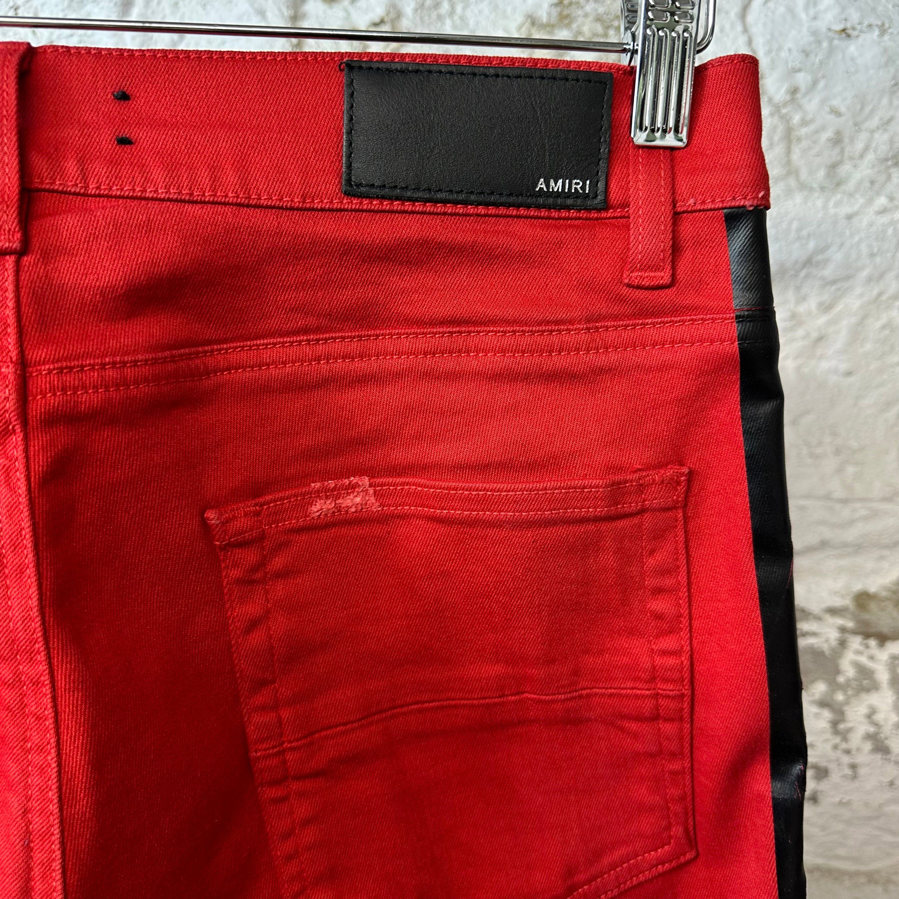 Amiri Amiri Black Stripe Red Jeans Sz 32 Size US 32 / EU 48 - 4 Thumbnail