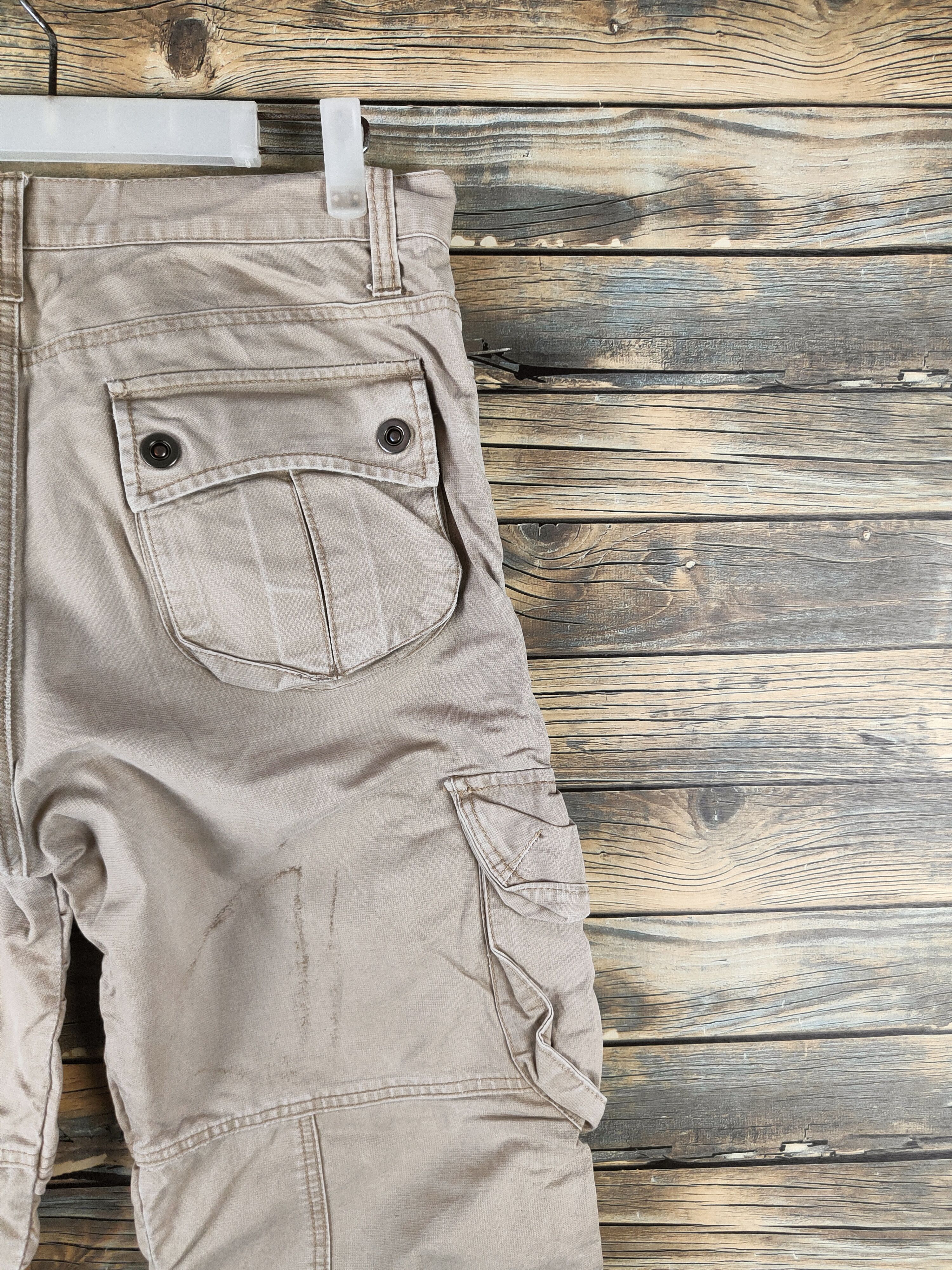 LOWBOX DL Lowbox Beige Multipocket Cargo Pants #46-398 Size US 32 / EU 48 - 10 Thumbnail