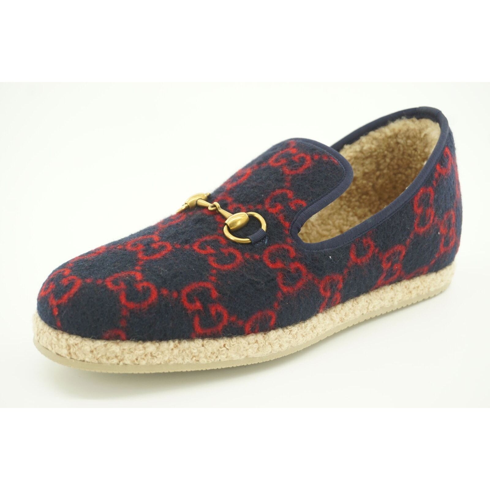 Gucci Gucci Fria GG Horsebit Espadrille Loafer Size 7.5G Wool Fur Size US 8 / EU 41 - 8 Thumbnail