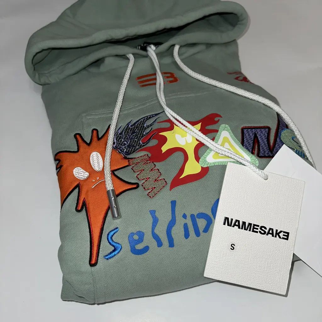 NAMESAKE o1mle0424 Oversized Hoodie in Green Size US XS / EU 42 / 0 - 4 Thumbnail