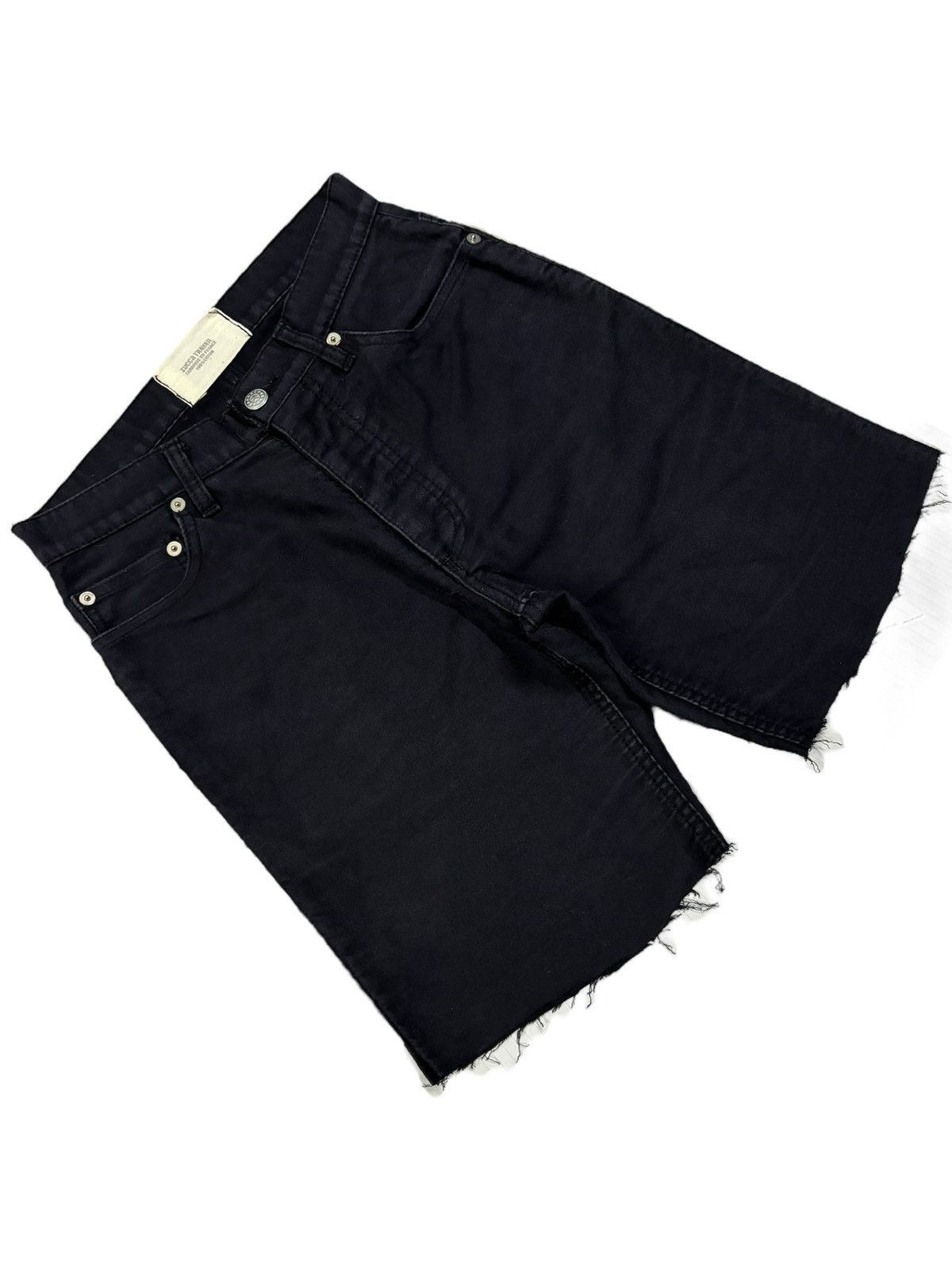 Zucca Zucca Travail by Issey Miyake Frayed Leg Short Pants Size 26" / US 2 / IT 38 - 3 Thumbnail
