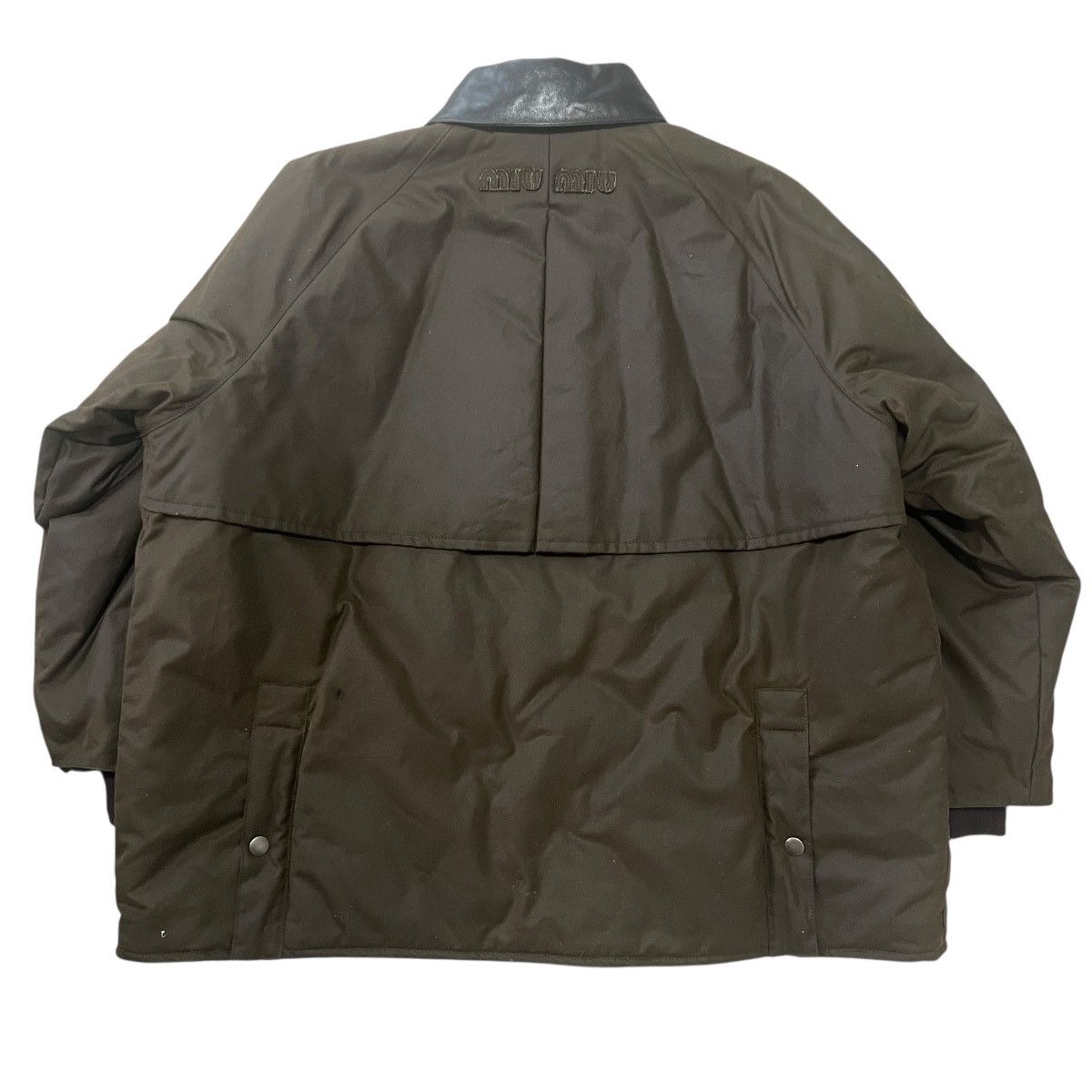 Miu Miu MIU MIU 2024AW Waxed Canvas Boulson Jacket (ML1104) Size US XXS / EU 40 - 14 Thumbnail