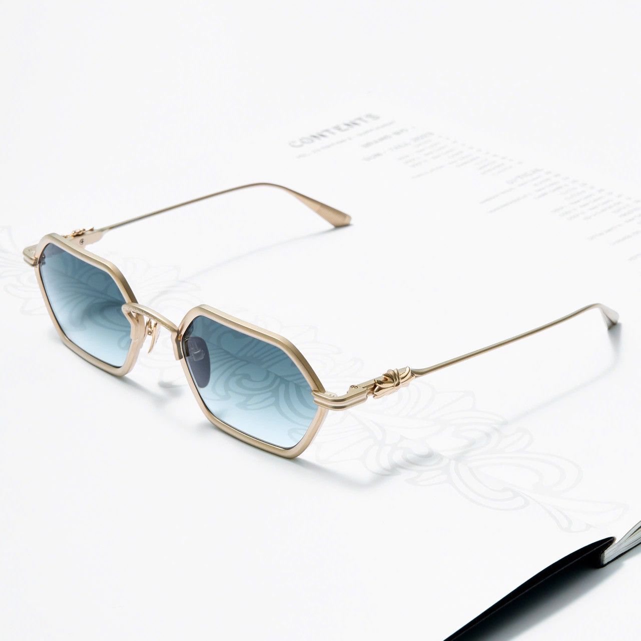 Chrome Hearts CHROME HEARTS DATASS MATTER GOLD PLATED SUNGLASSES Size ONE SIZE - 2 Thumbnail
