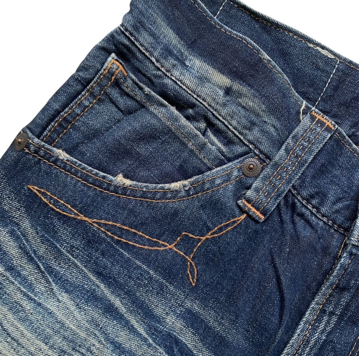 Japanese Brand Edwin distressed denim shorts Size US 29 - 5 Thumbnail