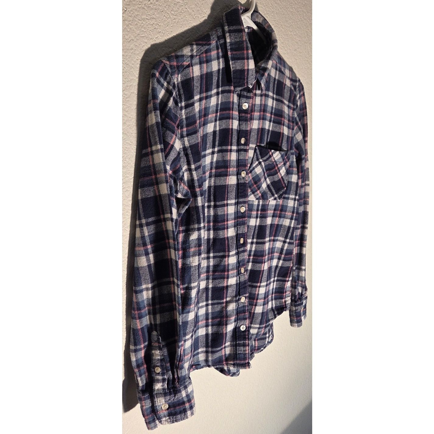 Aeropostale Aeropostale Flannel Shirt - Blue, Pink, and White - Medium Size M / US 6-8 / IT 42-44 - 2 Thumbnail