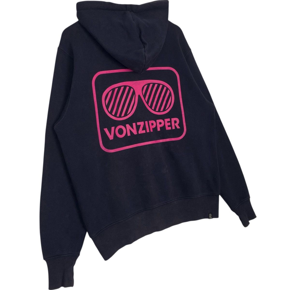 Vintage Vintage Von Zipper Full Zip Hoodie Sweater Navy Blue Size L Size US L / EU 52-54 / 3 - 6 Thumbnail