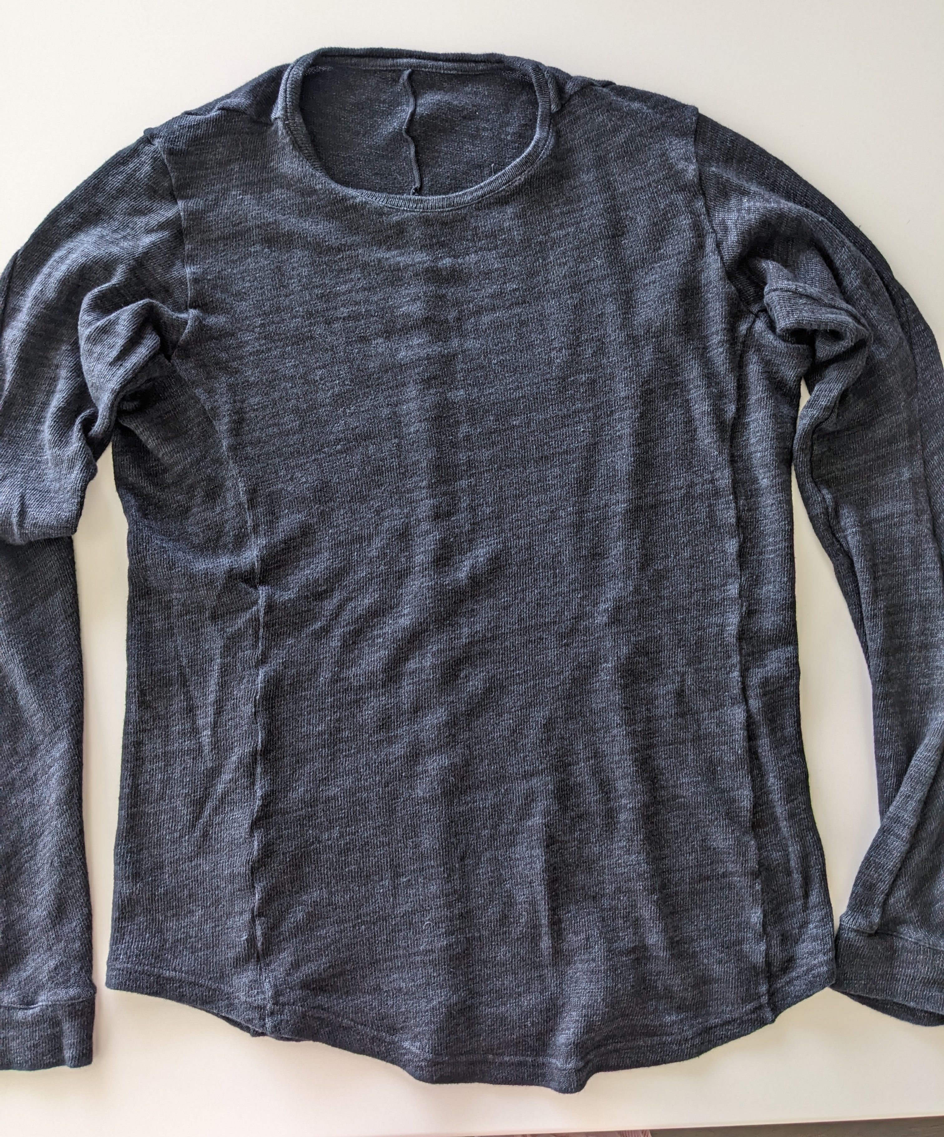 Devoa Devoa Long Sleeve Blue/Grey T-Shirt Size US M / EU 48-50 / 2 - 2 Thumbnail