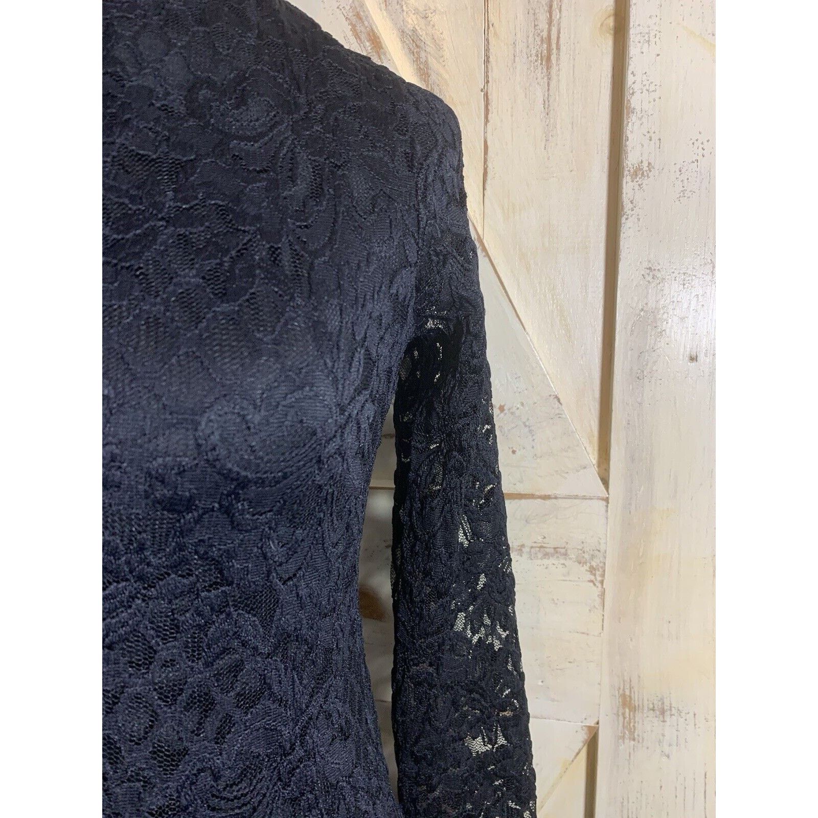 Bar III Bar III Women Lace Bodycon Dress Deep Black Size XS Size XS / US 0-2 / IT 36-38 - 6 Thumbnail