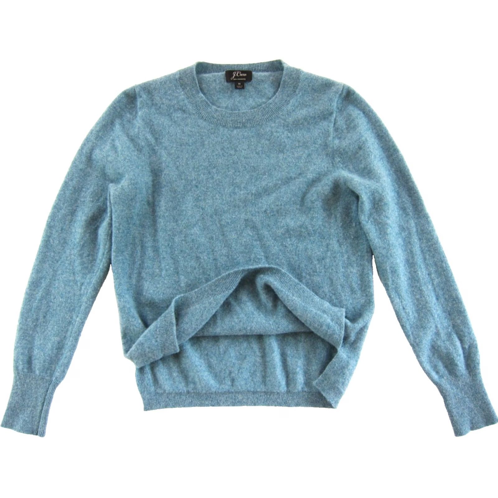 J.Crew J.Crew 100% Cashmere Teal Green Round Neck Sweater Women Size S-M Size M / US 6-8 / IT 42-44 - 5 Thumbnail