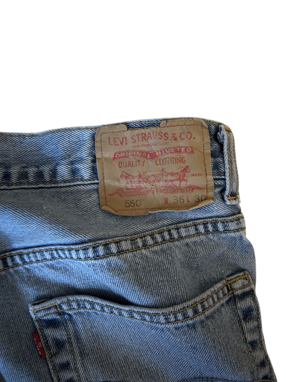 Levi's × Vintage VINTAGE LEVI’S 550 BLUE DENIM JEANS Size US 36 / EU 52 - 3 Thumbnail