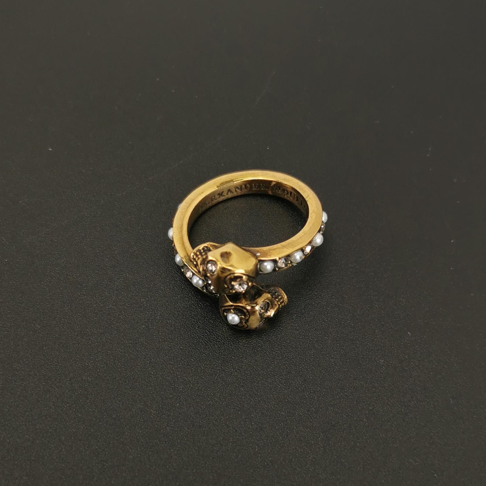 Alexander McQueen Alexander McQueen Crystal Pearl Wrap Skull Ring Size 11 -z2 Size ONE SIZE - 6 Thumbnail