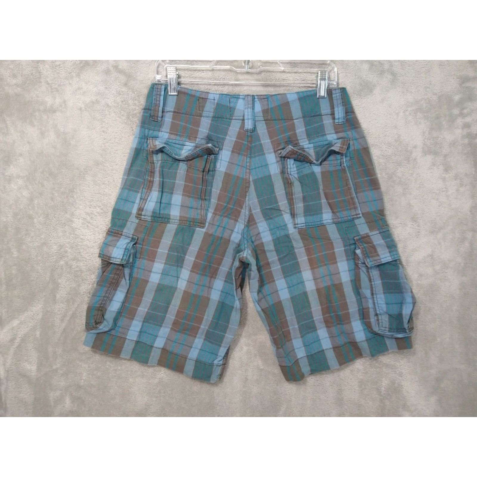 Mossimo Mossimo Shorts Mens 30 Blue Plaid Cargo Baggy Y2K Vintage Skate Grunge Cotton Shorts Mens 30 Blue Plaid Cargo Baggy Vintage Grunge Cotton Size US 30 / EU 46 - 2 Thumbnail