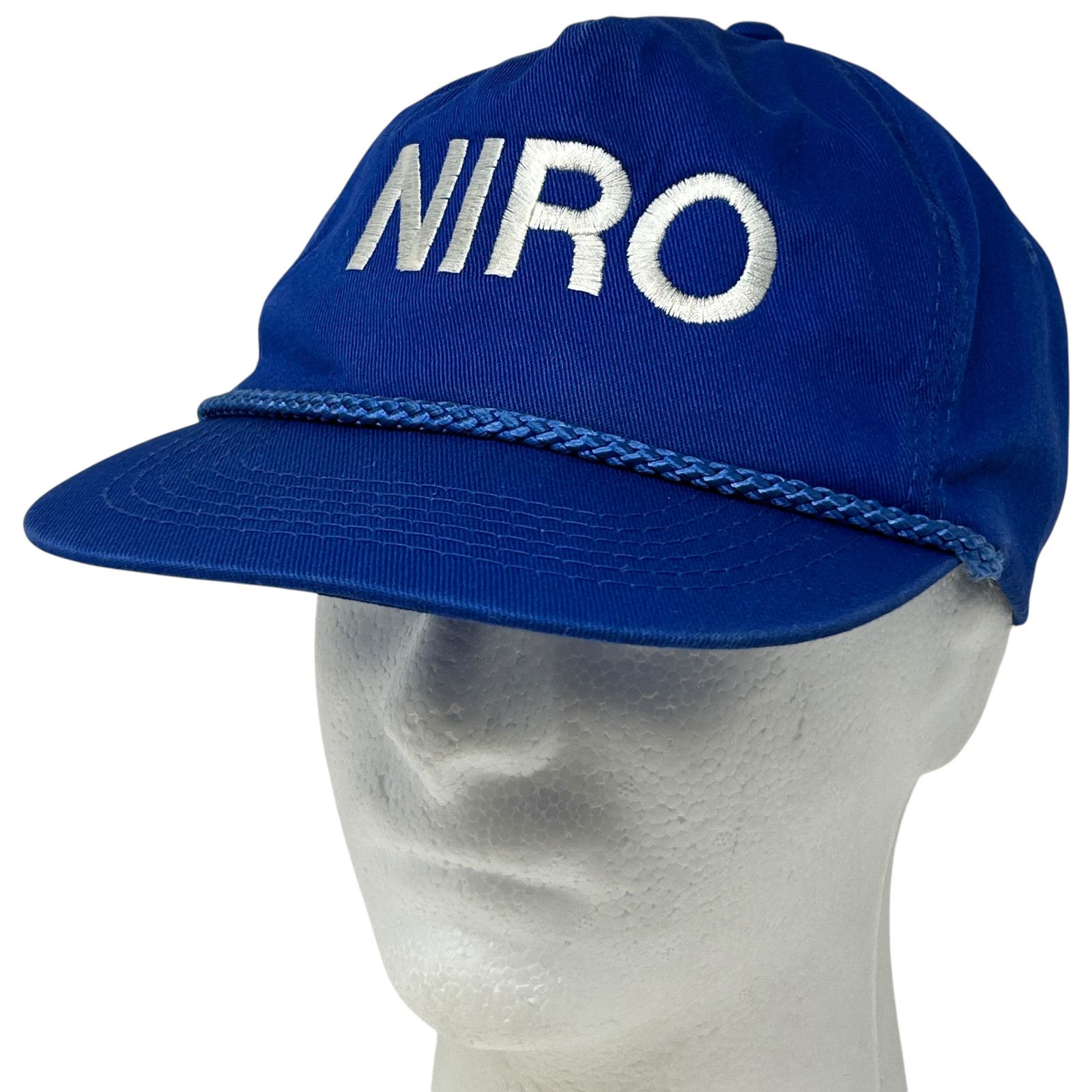 Vintage Vintage Niro Hat Cap Blue 90s 5 Panel A-Frame Snapback Rope Size ONE SIZE - 1 Thumbnail