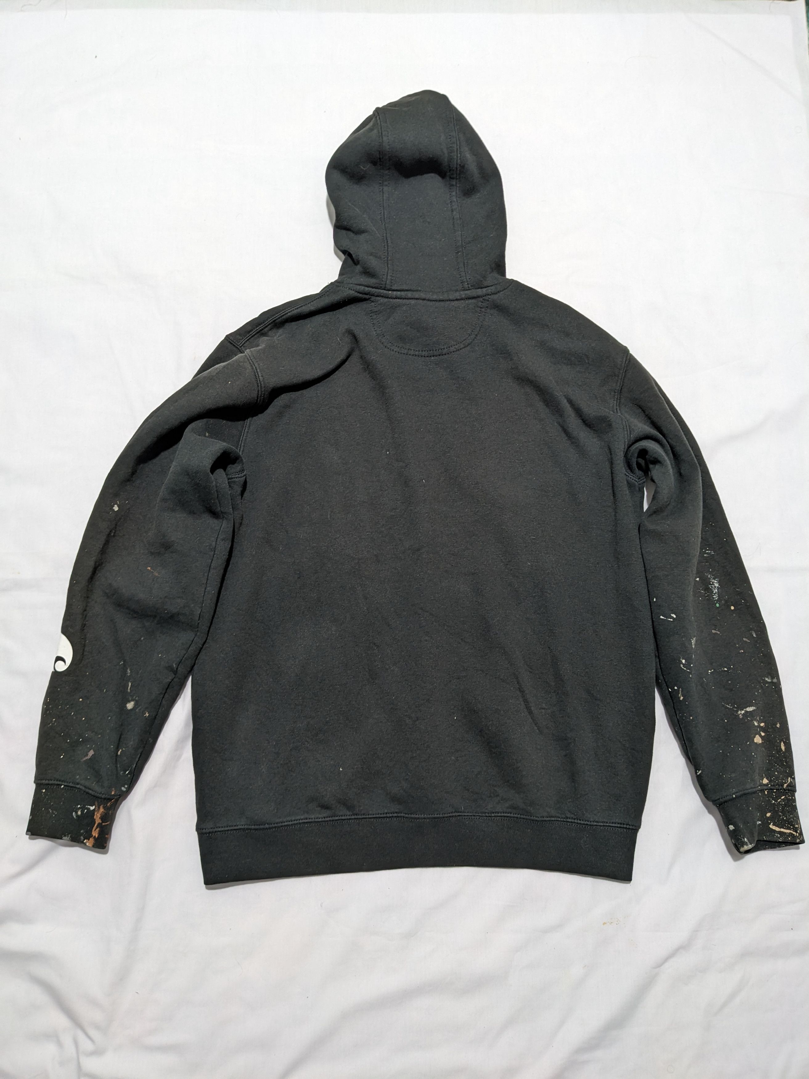Carhartt × Vintage Carhartt Paint Splattered Black Sun faded Hoodie Sweater Size US M / EU 48-50 / 2 - 2 Thumbnail
