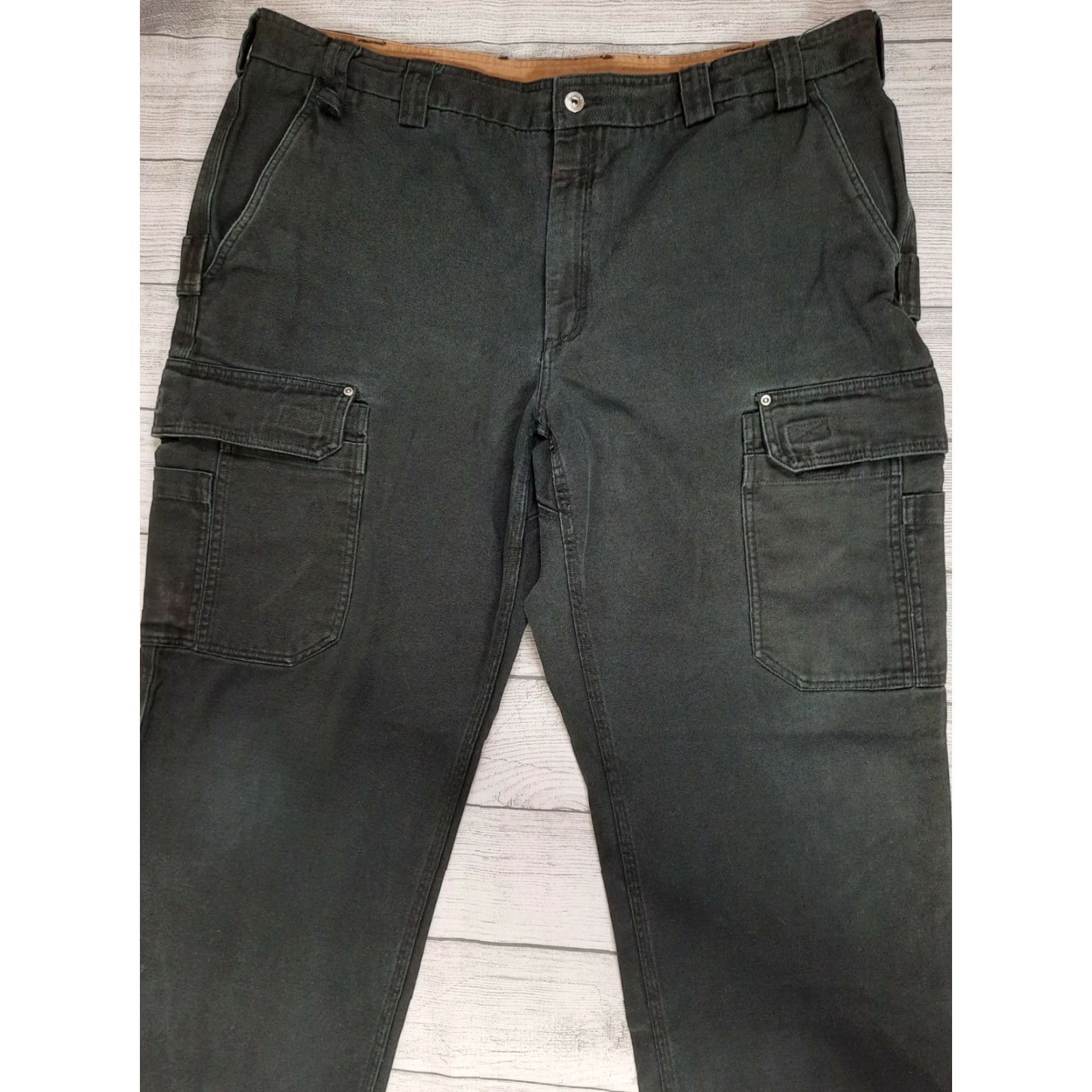 CO Duluth Trading Co Pants Men's 46x34 Black Canvas Work Cargo P1M Casual Cargo Pants Mens 46x34 Black Canvas Workwear Size US 44 / EU 60 - 4 Thumbnail