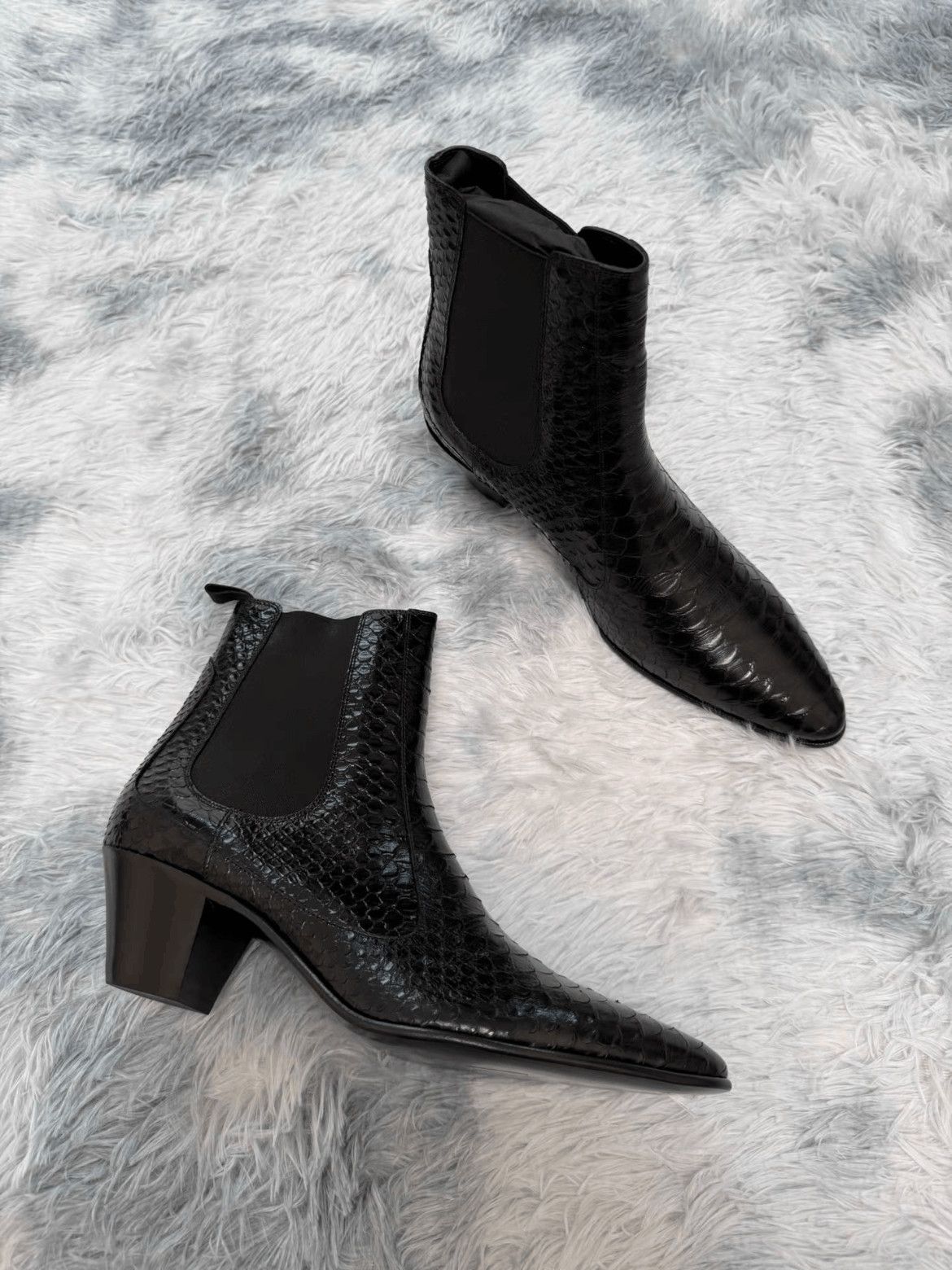 Celine Sz 42.5 Celine Jacno Snake Skin Boots Size US 9.5 / EU 42-43 - 3 Thumbnail