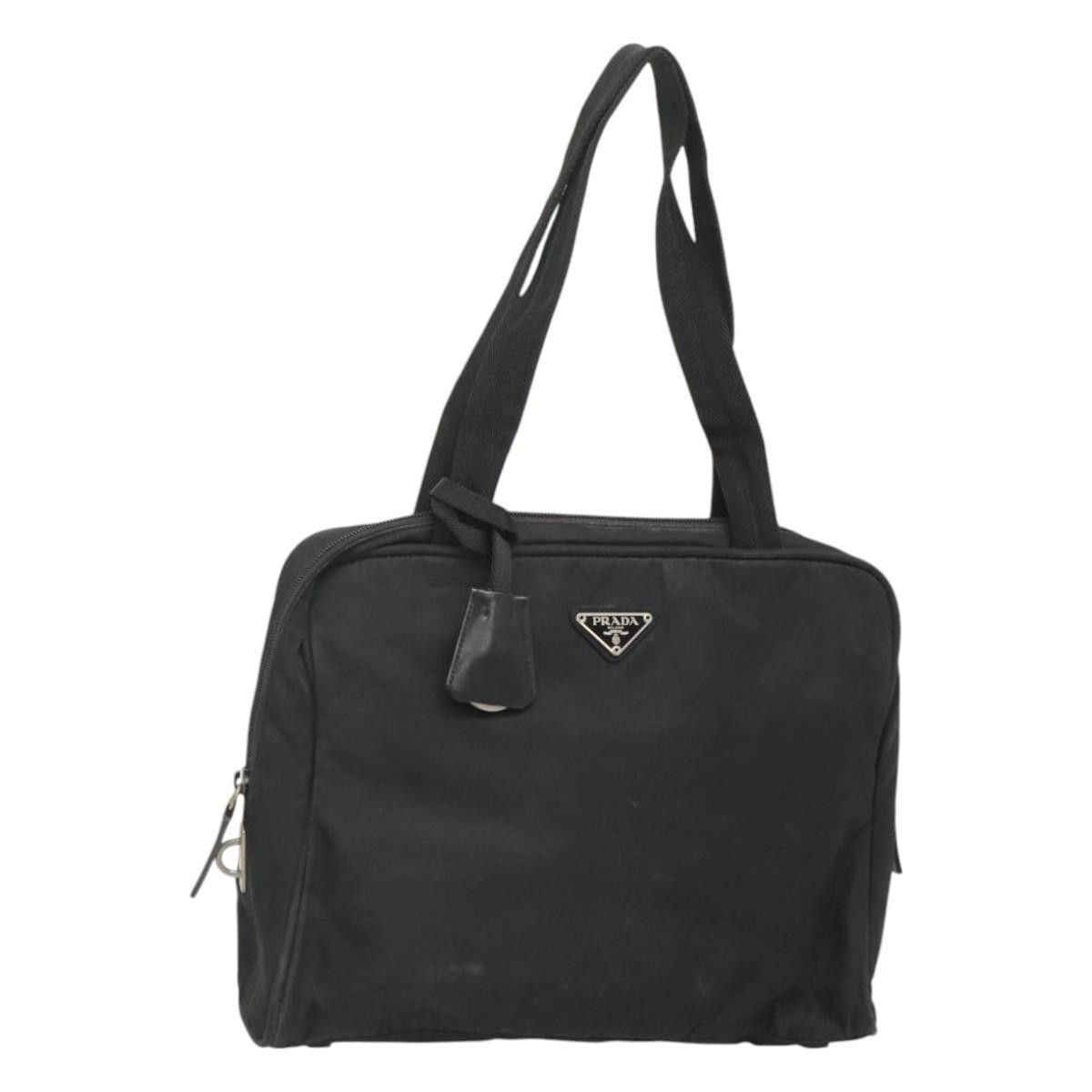 Prada Tote Bag Nylon Black Auth 120382, Women's