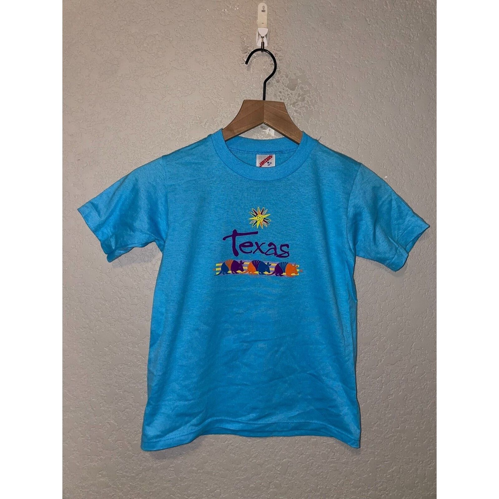 Vintage 90s Youth Vintage Texas Armadillo Graphic Blue Shirt Tee M Size M / US 6-8 / IT 42-44 - 1 Thumbnail