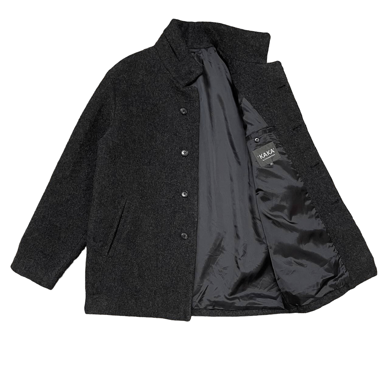 image of Issey Miyake x Kato Vintage Kaka By Kazutaka Kato Wool Coat Jacket, Men's (Size Medium)