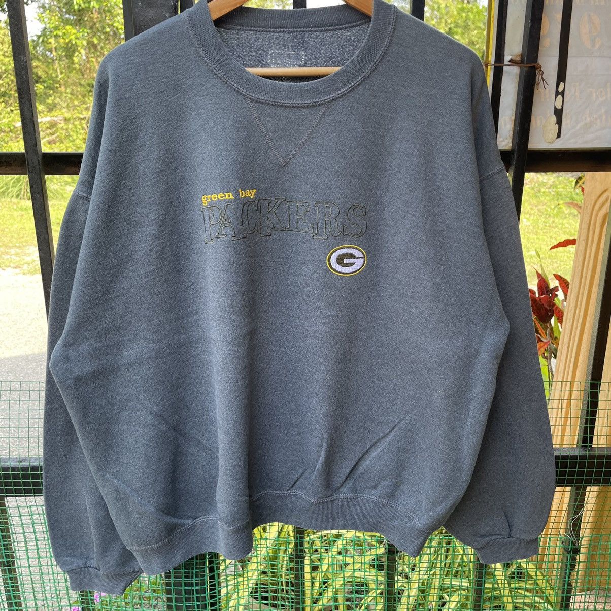 Vintage 🔥Green Bay Packers Embroidered Spellout Crewneck Sweatshirts Size US XL / EU 56 / 4 - 5 Thumbnail
